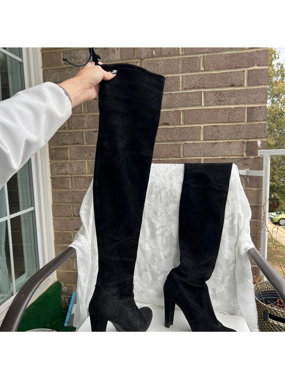 Black suede over the knee boots by stuart weitzman ‘highland’ style